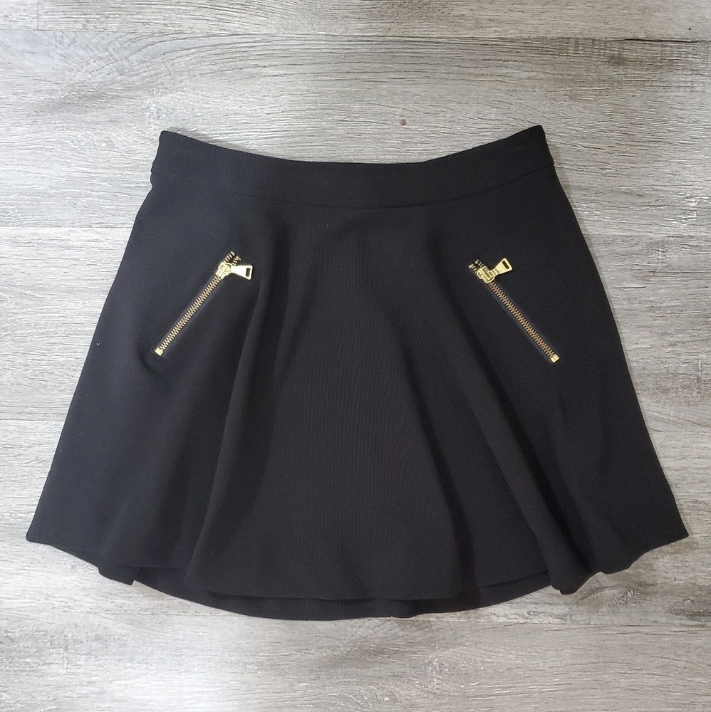 Express High Waisted Zipper Mini Skirt